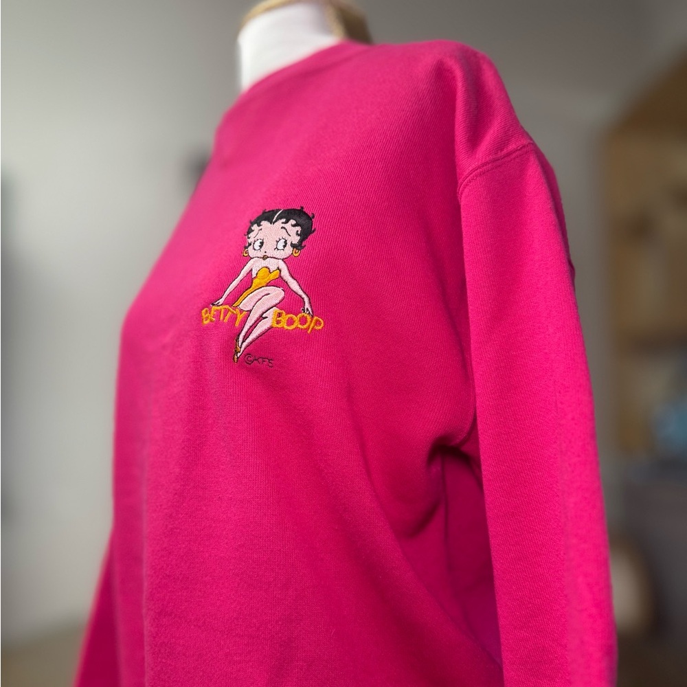 Super Cute Vintage Betty Boop Pink Sweatshirt